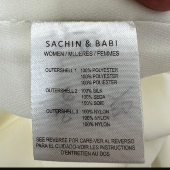 SACHIN + BABI Dress Size 14 Evening Gown NEW Nina Cream Lace Maxi Long Ivory - Picture 8 of 10